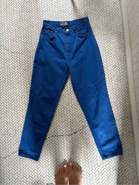 High-Rise Women's Vintage Jeans in Deep Blue
